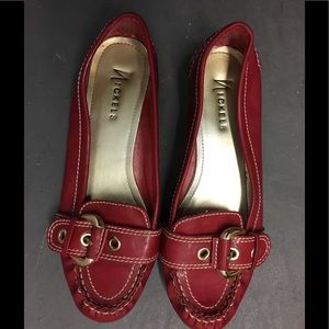 Nickels red mocassin shoes